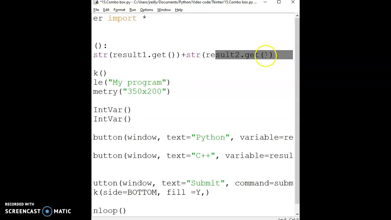 16. Tkinter: Checkboxes