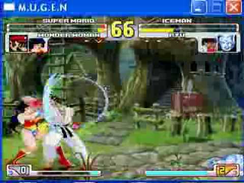 Super Mario & Wonder Women Vs Iceman & Ryu
