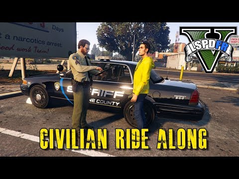GTA 5 LSPDFR - Civilian Ride Along Turns into a Car Chase!