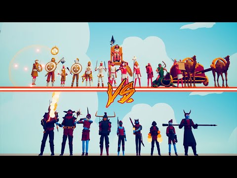 GOOD DLC + EGYPT TEAM vs FIRE TEAM - Totally Accurate Battle Simulator | TABS