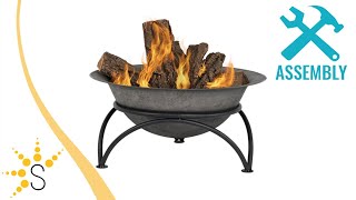 Sunnydaze Dark Gray Wood Burning Cast Iron Fire Pit Bowl - 24 Inch Diameter - RCM-LG652