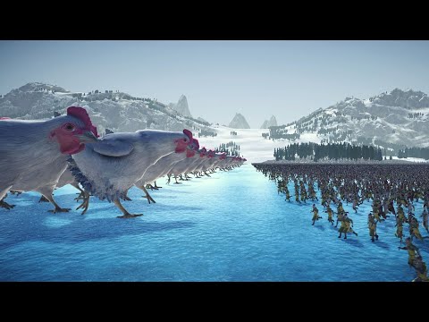 100 000 CHICKEN ARMY vs 300 000 MEDIEVAL ARMY UEBS 2 Ultimate Epic Battle Simulator 2