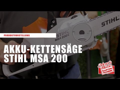 Die STIHL MSA 200 ist eine Akku-Motorsäge mit hoher Schnittleistung für den Einsatz in lärmsensiblen Bereichen. Weitere Informationen findest Du unter: https://meyers-muehle-gartentechnik.de​