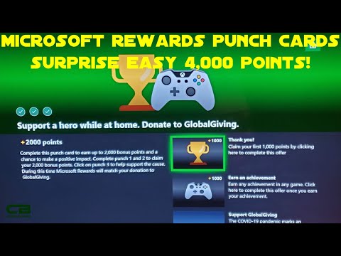 Support a Hero While at Home Surprise Microsoft Rewards Punch Cards - 4,000 Easy Points up for Grabs