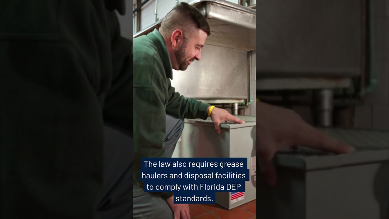 What is Florida Senate Bill 1110 for grease waste?