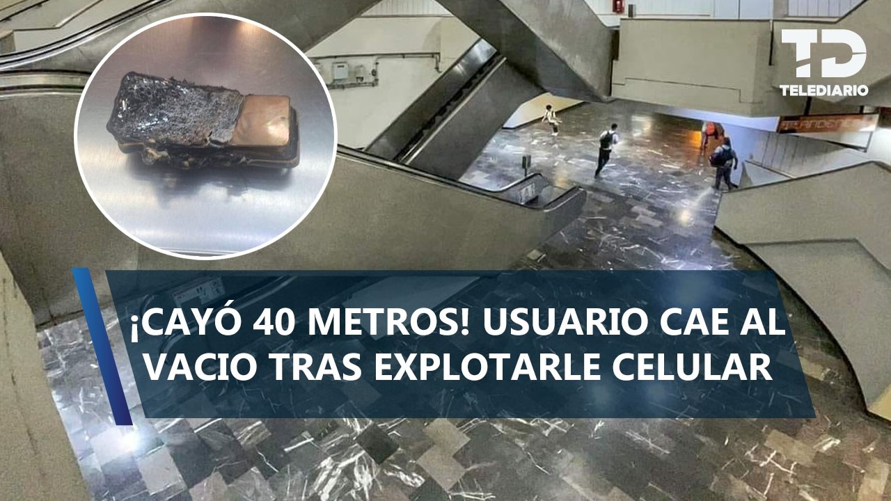Explosión de celular provoca desorientación de usuario en escaleras del Metro Camarones