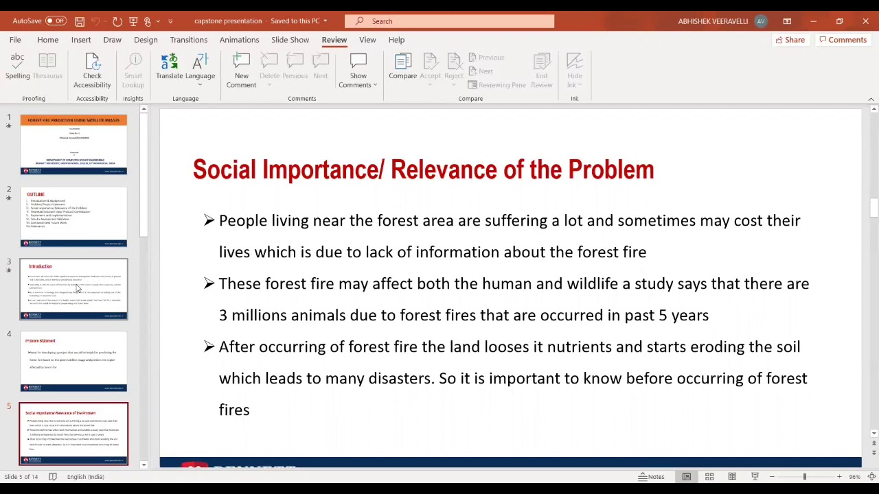 Forest Fire Prediction using Satellite Images