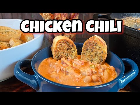 Smoked White Chicken Chili on the Drum Smoker