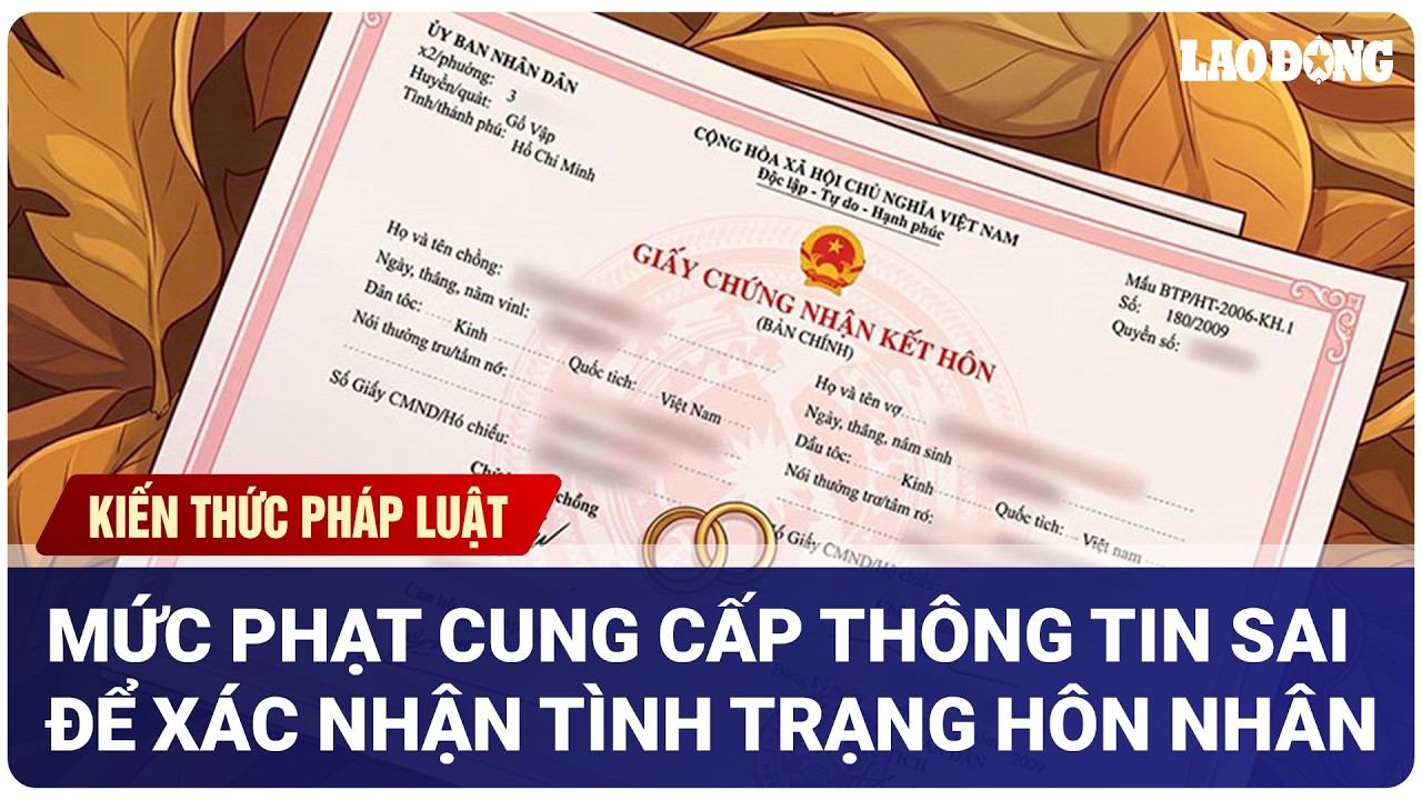Mức phạt khi cung cấp thông tin sai để được cấp giấy xác nhận tình trạng hôn nhân