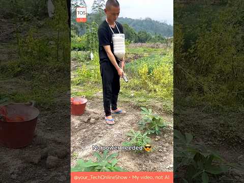 VILLAGE genius builds a doser 🌾 #villageinvention #farmerhack #shorts