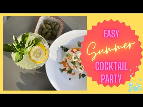 Easy Summer Cocktail Party | Limoncello Spritz and Basil Burrata Recipes
