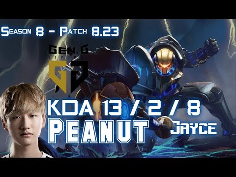 GEN Peanut JAYCE vs RIVEN Top - Patch 8.23 KR Ranked