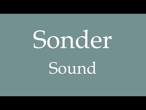 How To Say 'Sound' (Sonder) in French