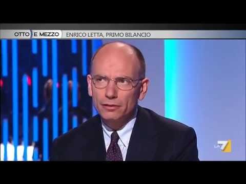 Enrico Letta a Otto e Mezzo: Renzi potrebbe fare bene il segretario PD come lo sta facendo Epifani