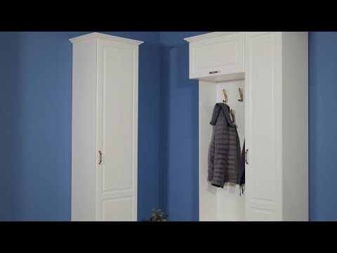 Миниатюра изображения товара Секция в прихожую Mobi Ливерпуль 13.21 (белый/ясень ваниль НМ-1012-100 ПВХ)