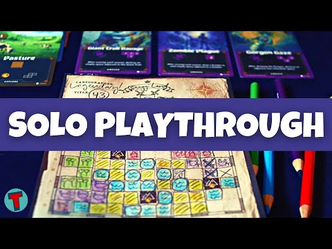 Cartographers Heroes Board Game | Setup, Teach and Full Solo Playthrough