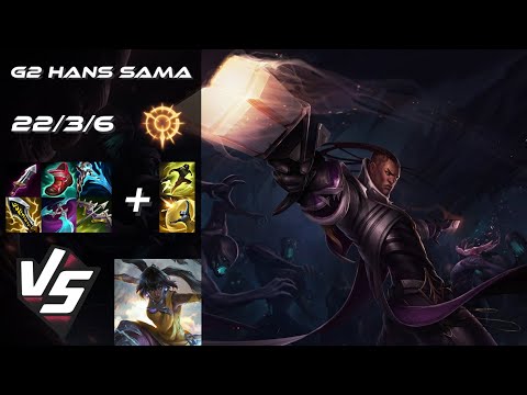 G2 Esports Hans Sama BOTTOM Lucian vs Nilah - EU Challenger Patch 25.S2.2