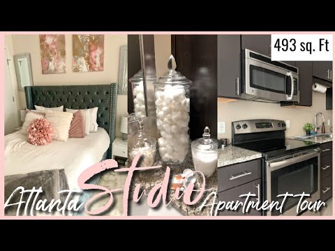 My Studio Apartment Tour | 493 Sq. ft In ATL | Small Space Living