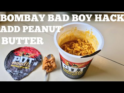 Amazing add peanut butter to BOMBAY BADBOY pot noodle