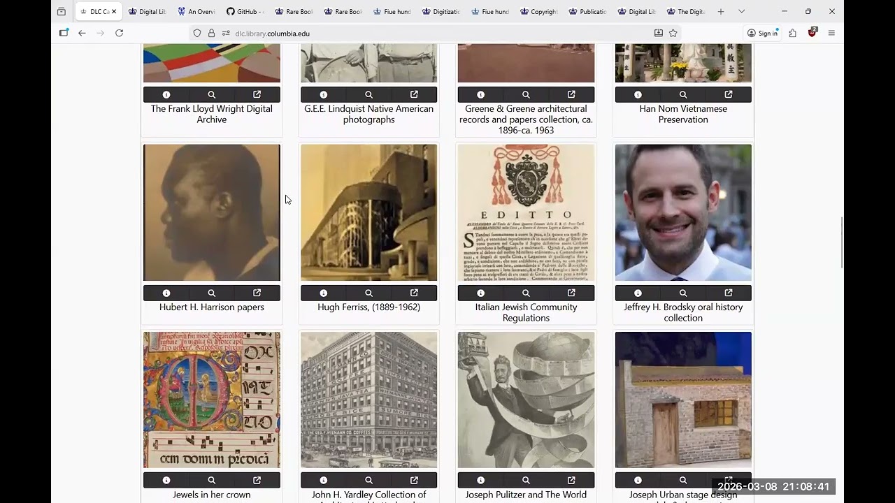 Columbia Libraries Digital Library Presentation