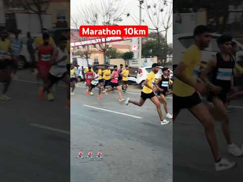10km Marathon 🏃🏻‍♂️‍➡️#marathon #video #viralvideo #public #tratraining#cricket #running