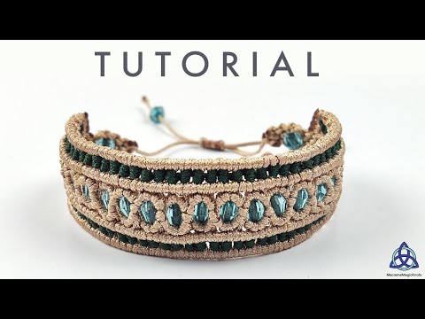Macrame Bracelet with Beads Tutorial Easy Jewelry Making