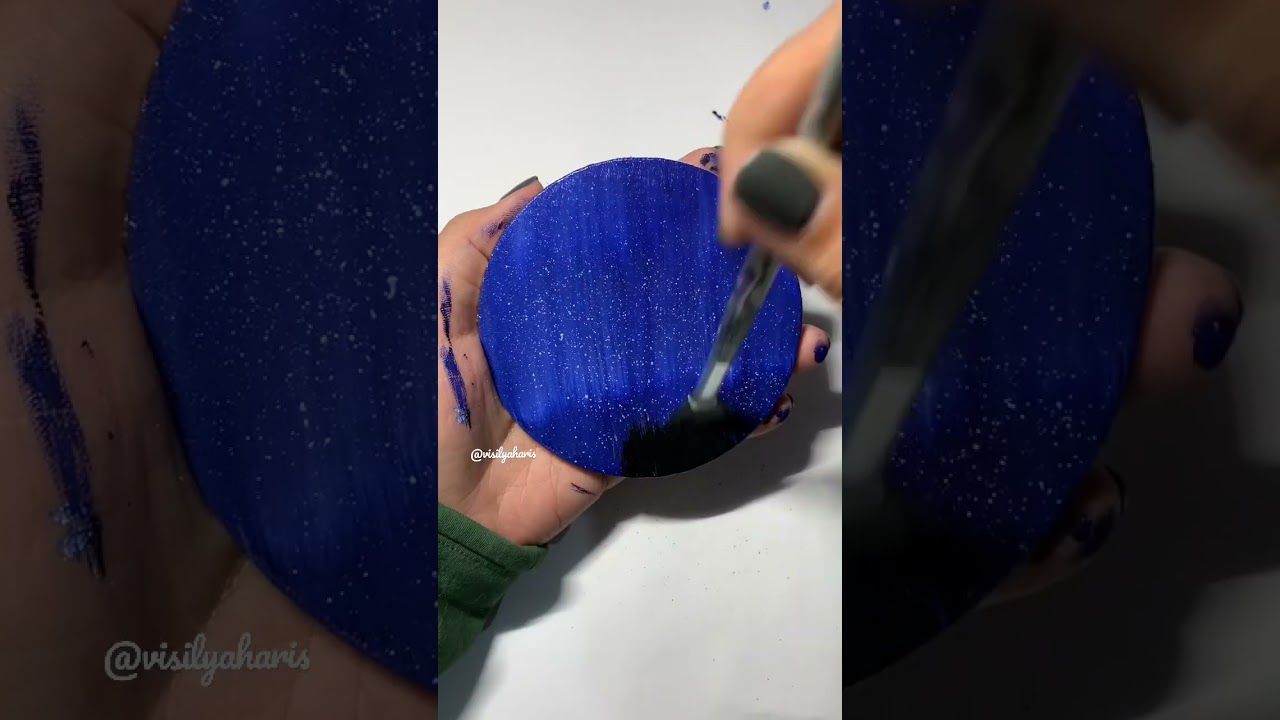 Round canvas time ✨ #acrylicpainting #paintingtutorial #art #shorts