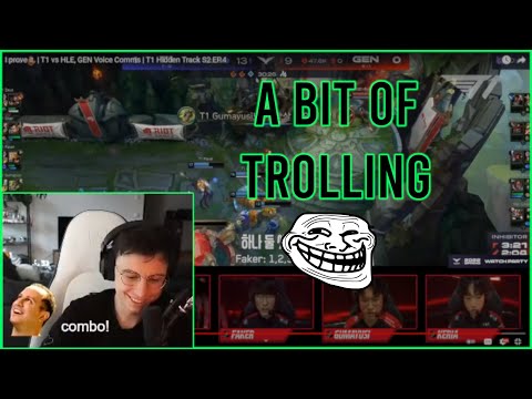 Caedrel Reacts To FAKER Trolling His Team