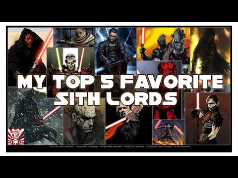 My Top 5 Favorite Sith Lords with NoisiBoi305