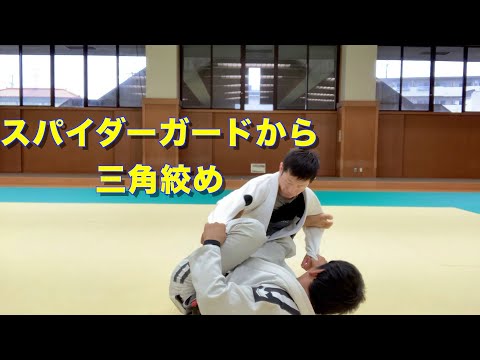 初心者向け！スパイダーガードからの三角絞め２種