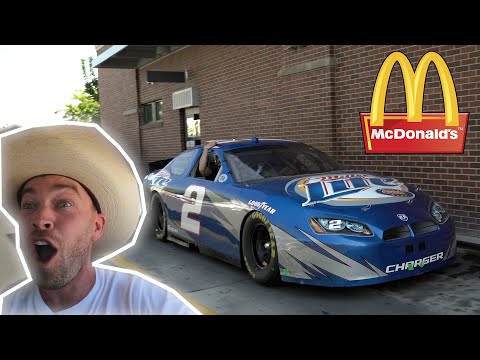 Driving an illegal NASCAR to McDONALDS's!!