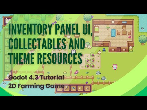 How to Create an Inventory UI for collectables with Theming and Styling - Godot Tutorial - Pt 15