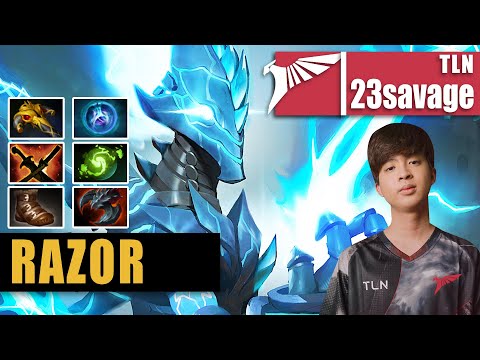 Razor Safelane | TLN.23savage | SUPER IMBA 7.32 RAZOR CARRY 15 KILLS | 7.32 Gameplay Highlights