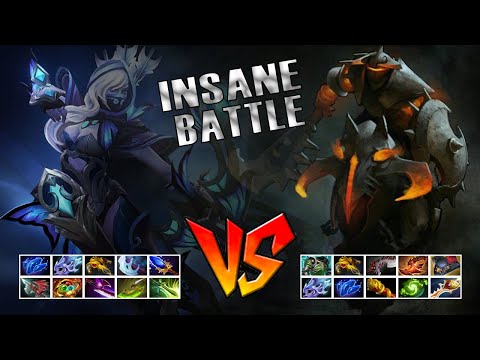 Insane battle Drow Ranger Full items vs Chaos Knight full items - Godadico Dota