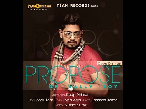 Propose Of Vally Boy