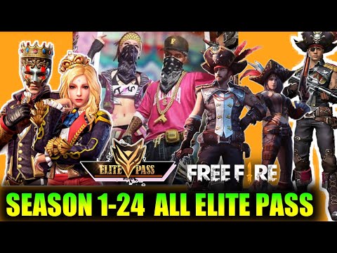 Free Fire Season 1 - Season 24 All Elite Pass Full Video || All Elite Pass - Garena Free Fire