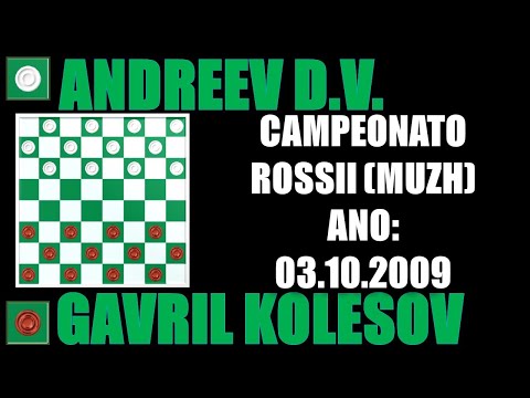CLÁSSICOS DO JOGO DE DAMAS: ANDREEV D V VS GAVRIL KOLESOV