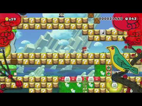 キレイな草原を全力で走ろう!60秒スピードラン!SpeedRun by x= まふまふ。=x - Super Mario Maker - No Commentary 1br