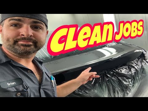 Car Painting: THE SECRETS to Cleaner Jobs! Slick BLACK Paint!