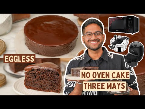 3 WAYS TO MAKE EGGLESS CHOCOLATE CAKE WITHOUT OVEN: MICROWAVE, COOKER, AND AIR FRYER #shorts