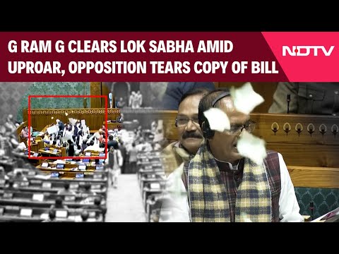 Parliament Winter Session | G Ram G Clears Lok Sabha Amid Uproar, Opposition Tears Copy Of Bill