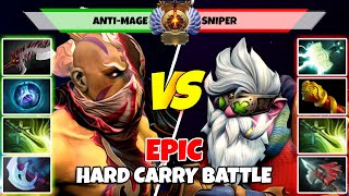 ANTI-MAGE (Carry) vs SNIPER (Carry) - Epic Battle Of Immortal Rank Dota 2 Players - Z Dota 2
