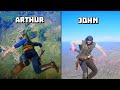 Arthur Vs John S Falling Scream RDR2