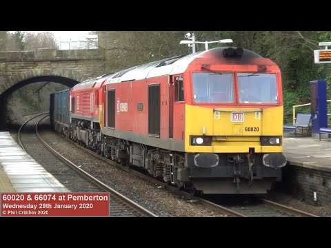 60020 & 66074 at Pemberton - 29th January 2020