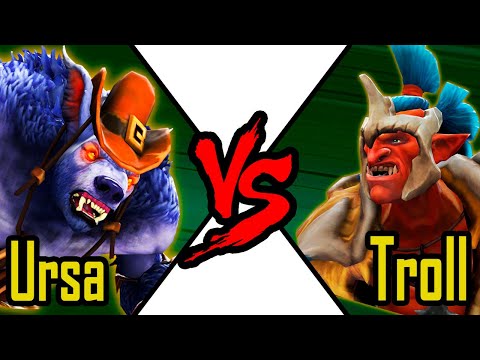 Dota 2 Ursa VS Troll Warlord | DOTA 2 Battle