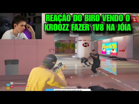 REAÇÃO DO BIRO VENDO O KROOZZ FAZER 1V8 NA JÓIA