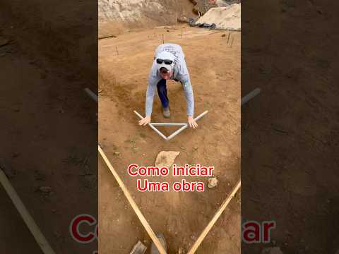 Como tirar esquadro e construir uma casa do zero #dicas #obra #construção #pedreiro #casa