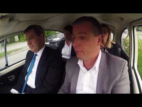 Interview im Käfer mit Dr. Markus Söder zu Infrastruktur und Mobilität