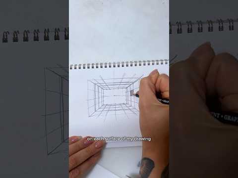 Perspective drawing to scale #interiordesign #perspectivedrawing #draw #drawing #onepointperspective