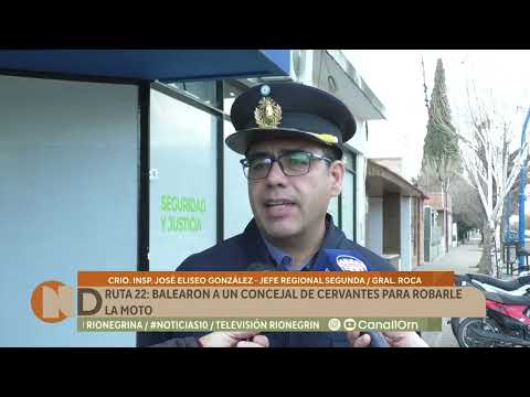 Ruta 22: balearon a un concejal de Cervantes para robarle la moto